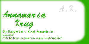 annamaria krug business card
